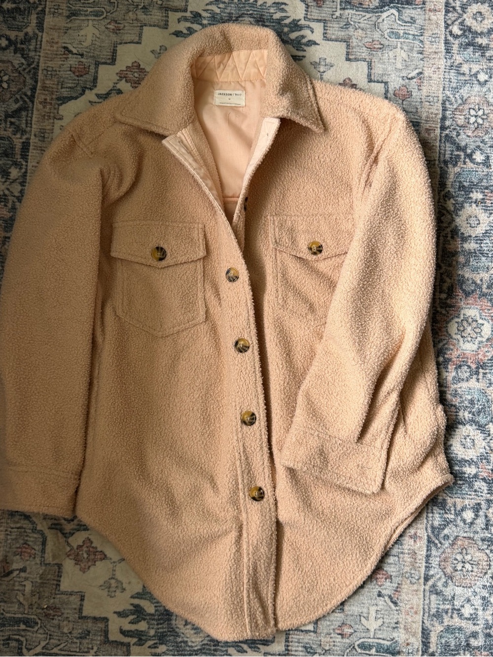 Jackson Rowe Blush Teddy Shacket